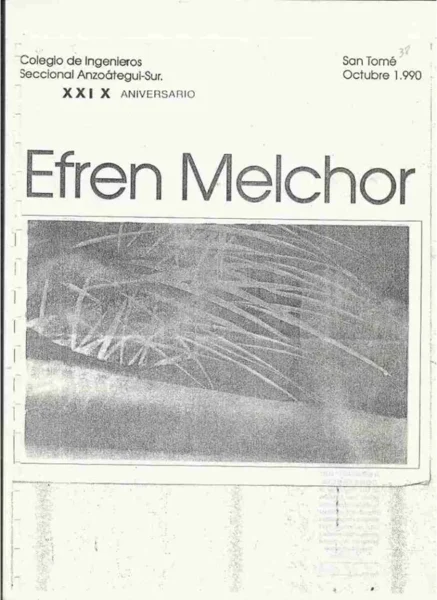 Efren Melchor expone sus obras en San Tomé, artículo de periódico.