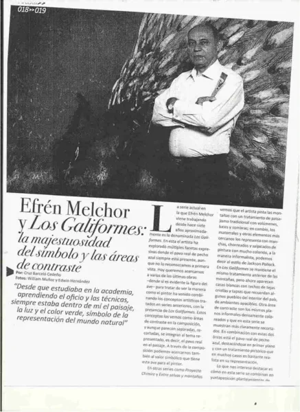 Efren Melchor y su arte 'Galiformes'