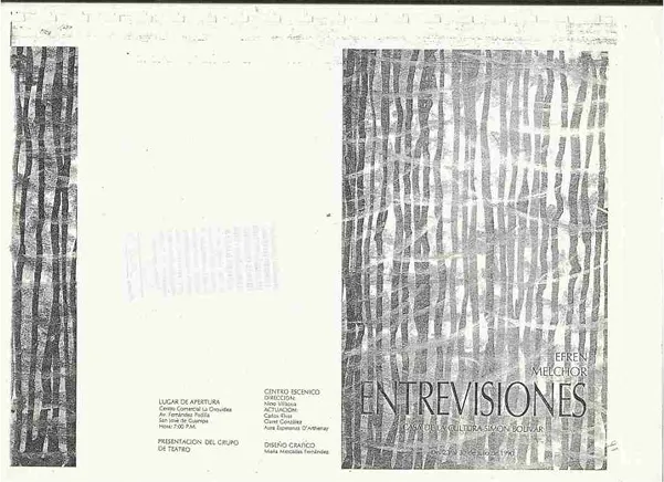 Folleto de exposición 'Entrevisiones'. de Efren Melchor